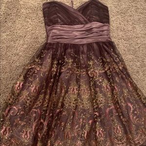 Formal dress brown/gold